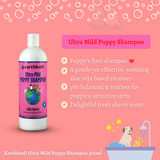 Earthbath Pet Shampoo Mild Puppy Shampoo with Cherry scent for Dogs & Puppies 472ml