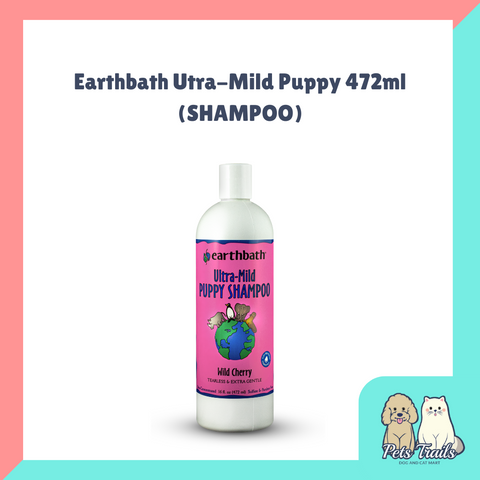 Earthbath Pet Shampoo Mild Puppy Shampoo with Cherry scent for Dogs & Puppies 472ml