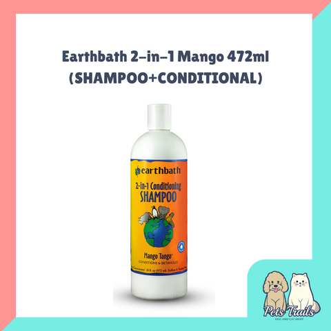 Earthbath Pet Conditioning Shampoo Mango Tango for Dog & Cat - 472ml/3.8L