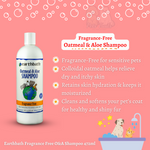 Earthbath Fragrance Free Oatmeal & Aloe Range Shampoo/Conditioner 472ml [No Perfume]
