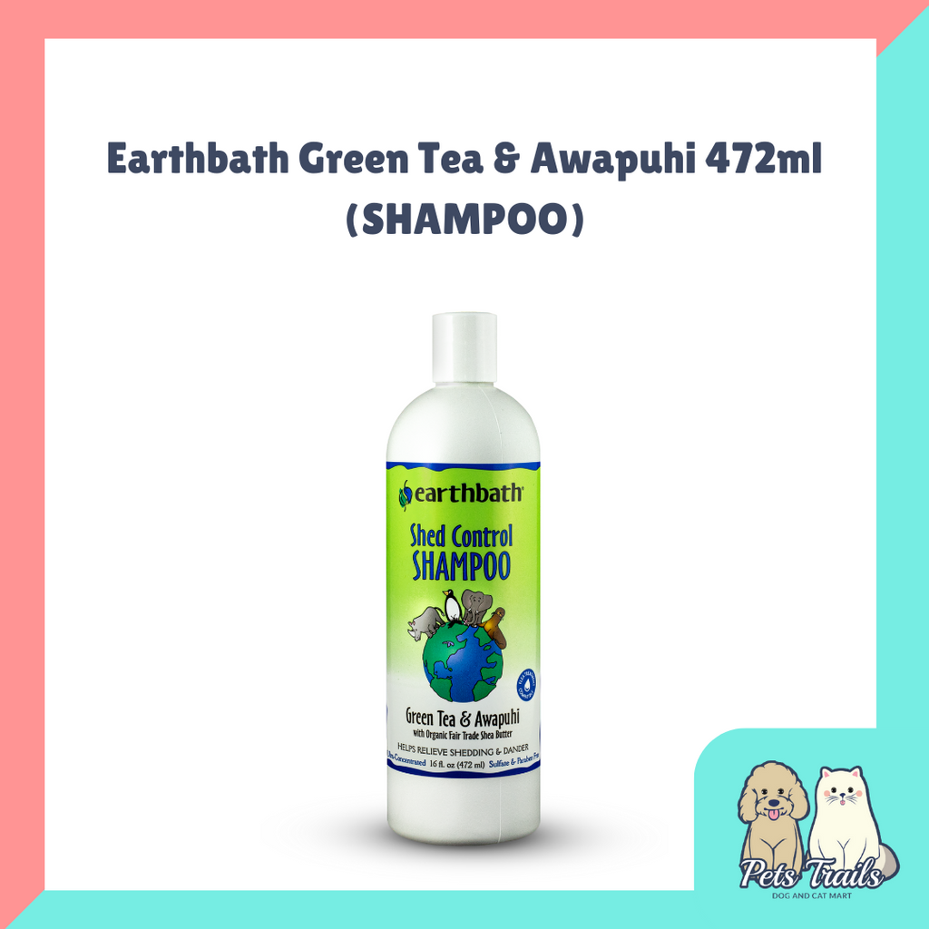 Earthbath Pet Shampoo Green Tea Awapuhi Shed Control Shampoo for