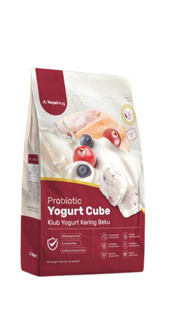 RoyalHug Pets Probiotic Yogurt Freeze Dried Berries Chicken Cubes 36 Sacs for Cats and Dogs Healthy Treat