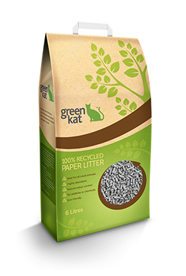GREEN KAT 100% RECYCLED PAPER LITTER 6L / 24L