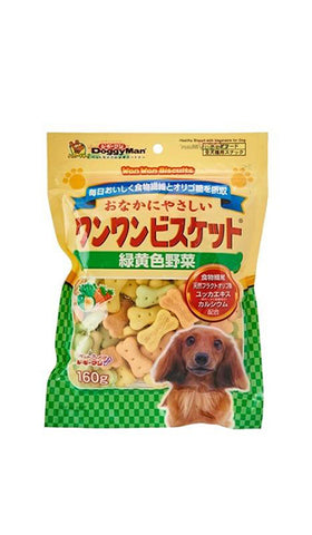 DOGGYMAN BISCUIT GREEN & YELLOW VEGETABLE DOG SNACKS FOOD - 160G