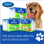 PET SOFT DISPOSABLE MALE WRAPS X-SMALL  / SMALL / MEDIUM 12PCS