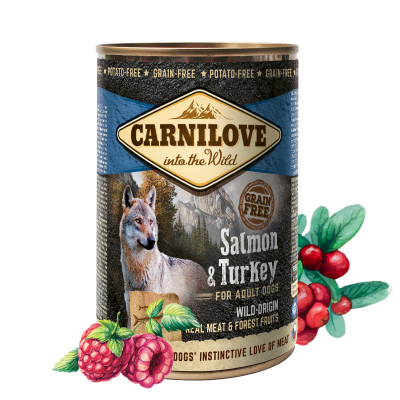 CARNILOVE  GRAIN FREE SALMON & TURKEY FOR ADULT DOGS 400G