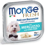 MONGE Fresh Paté and Chunkies with Cod Fish 100G