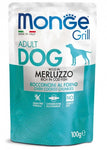 MONGE Grill Cod Fish 100G Oven Cooked Chunkies for Adult Dogs