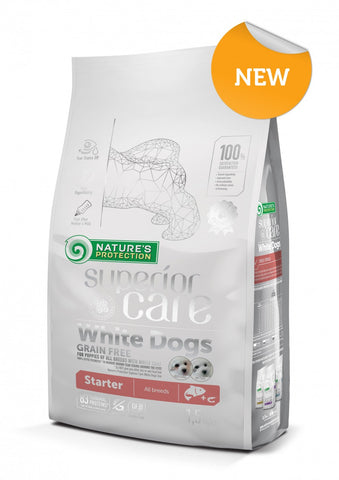 Nature's Protection Dog Food Superior Care White Coat Dogs Grain Free Salmon Starter for Puppies < 4 months 1.5kg